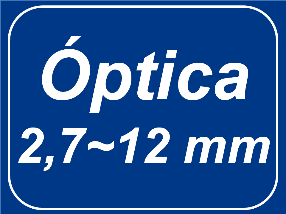 Óptica motorizada  2,7 - 12 mm