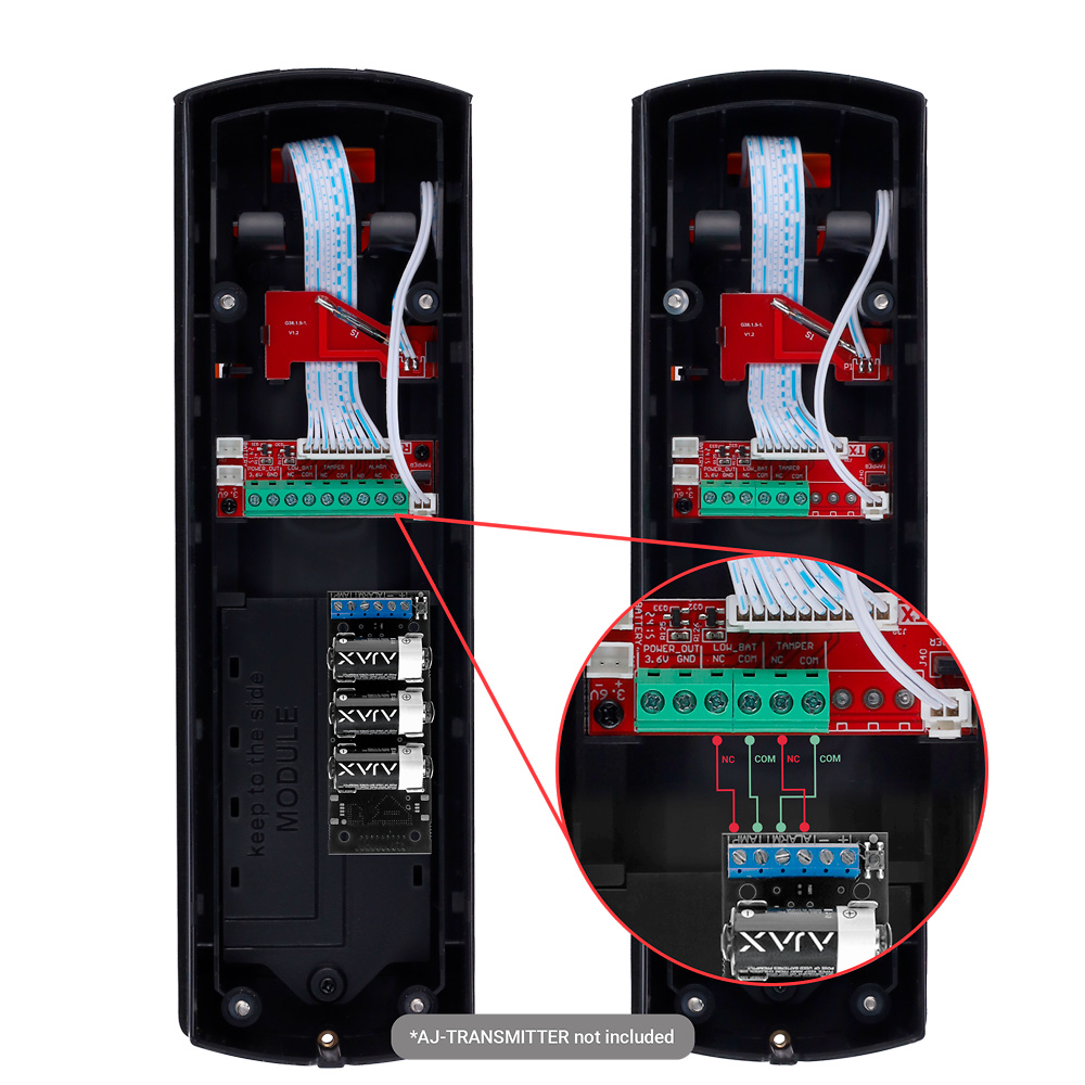 ABE-200W | Barrera de infrarrojos de 3 haces | Alcance 200 / 600 metros | Alimentación por pilas 