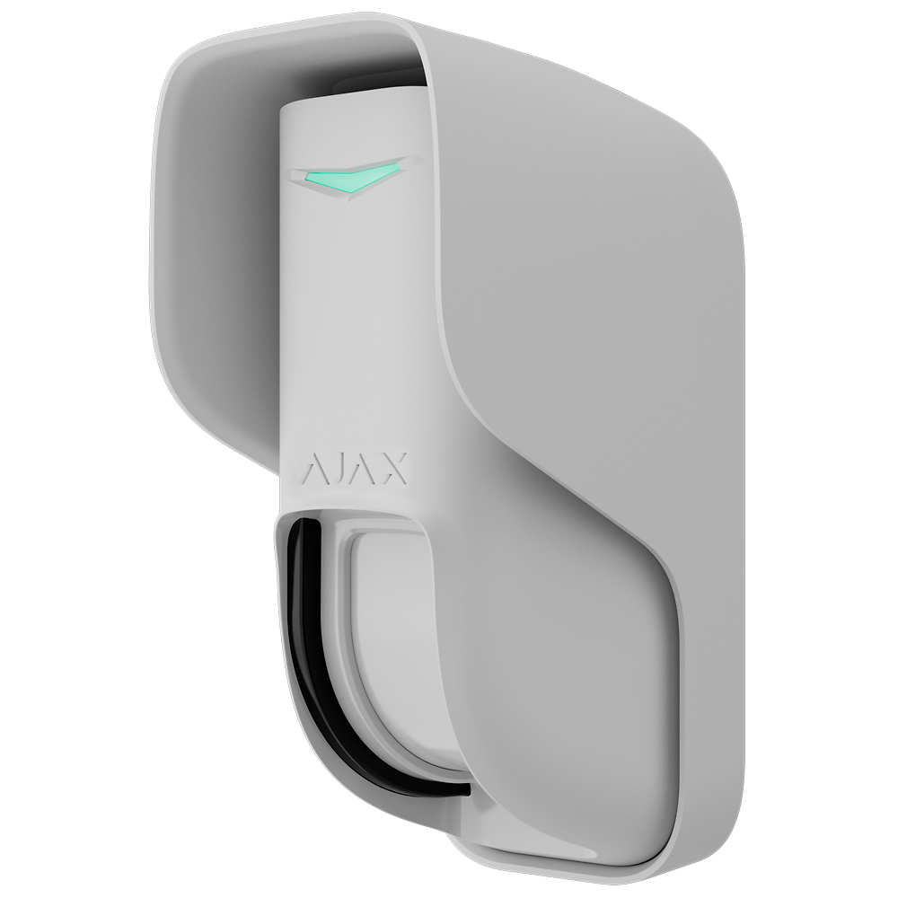 AJ-CURTAINOUTDOOR-W | AJAX - Detector exterior tipo cortina | Doble PIR tipo cortina y microondas (24 GHz) | Alcance detección 8~12 m / Antimasking 