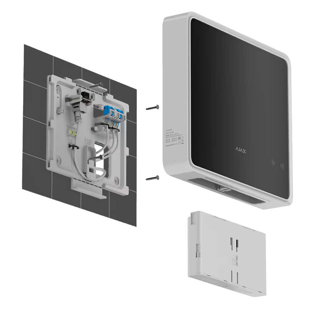 AJ-EN54-FIREHUB-W | AJAX - Central inalámbrica de incendios | Normativa europea sistemas PCI | Comunicación Ethernet, Wi-Fi y 2 x SIM 2G/4G (LTE) 