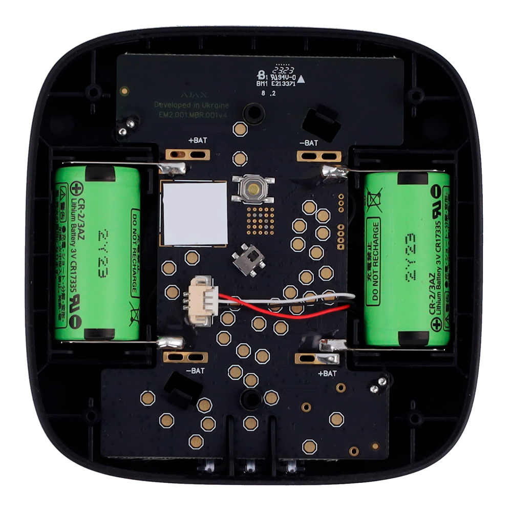 AJ-FIREPROTECT2-HC-SB-B | AJAX - Detector termovelocimétrico y CO | Sirena 85 dB incorporada | Certificado EN 14604 - Uso interior 
