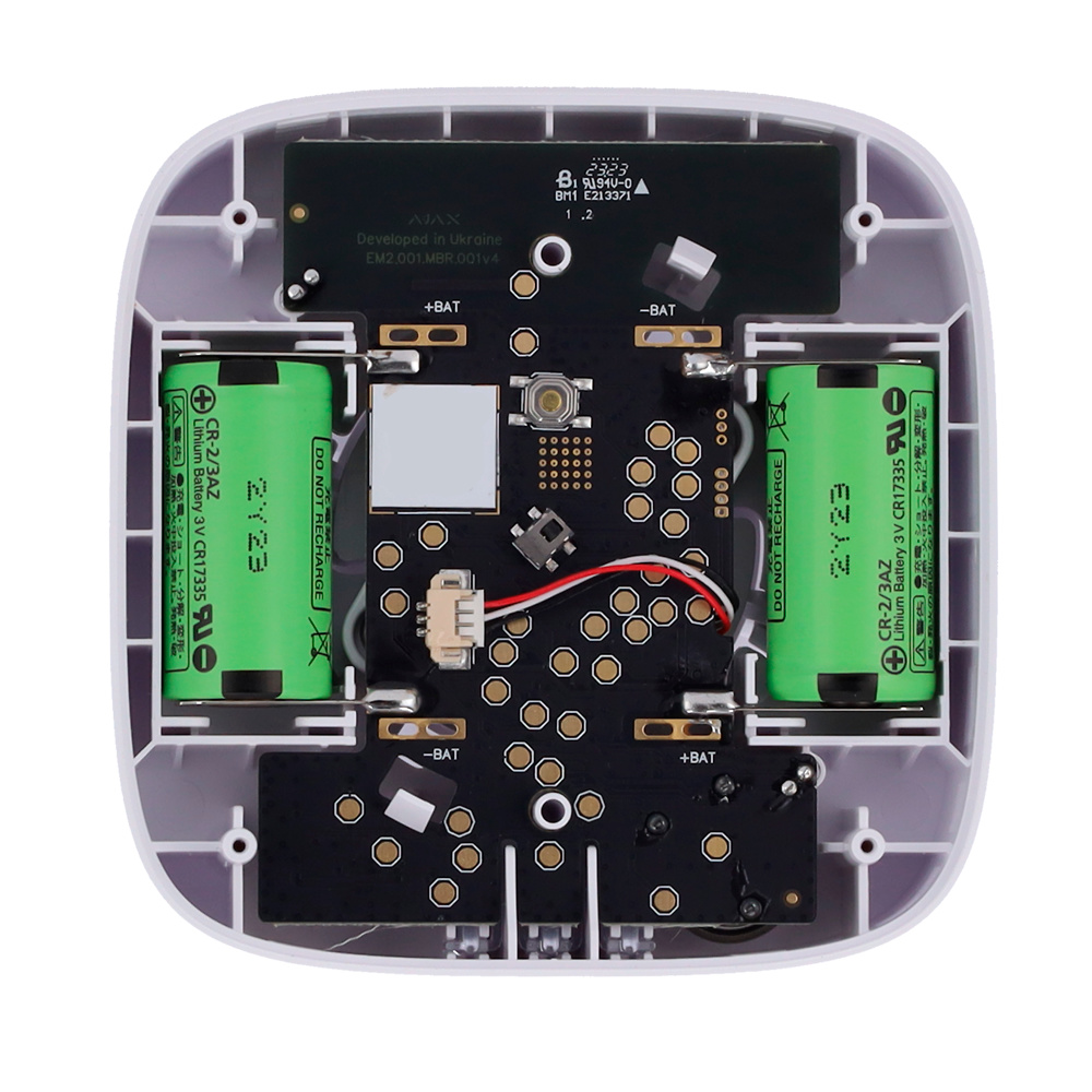AJ-FIREPROTECT2-HC-SB-W | AJAX - Detector termovelocimétrico y CO | Sirena 85 dB incorporada | Certificado EN 14604 - Uso interior 