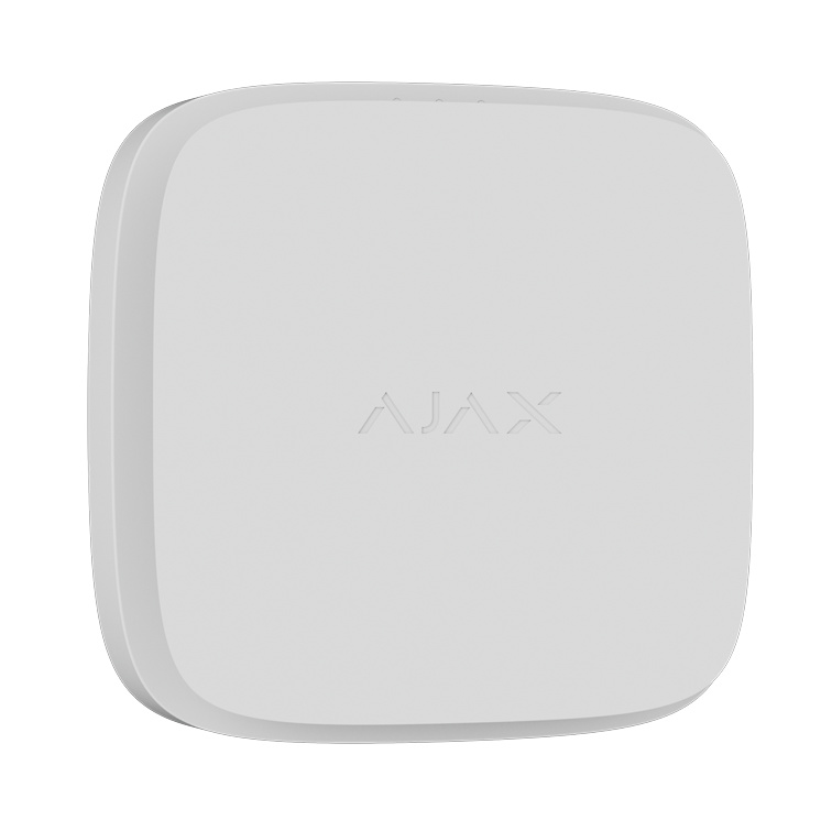 AJ-FIREPROTECT2-HC-SB-W | AJAX Detector de monóxido de carbono y temperatura Ajax AJ-FIREPROTECT2-HC-SB-W con sensores térmicos, sirena integrada de 85 dB, alerta visual LED y funcionamiento autónomo o con Hub Ajax. Con comunicación segura Jeweller, duración de batería hasta 10 años y certificado EN14604. Diseño compacto y elegante en color negro