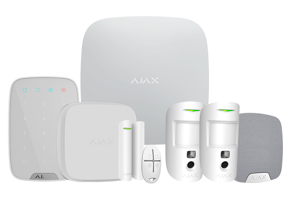 AJ-KITAVANZADO-W   |  AJAX  -  Kit de Alarma Profesional  |  Certificado Grado 2  |  Comunicación Ethernet / dual SIM 4G