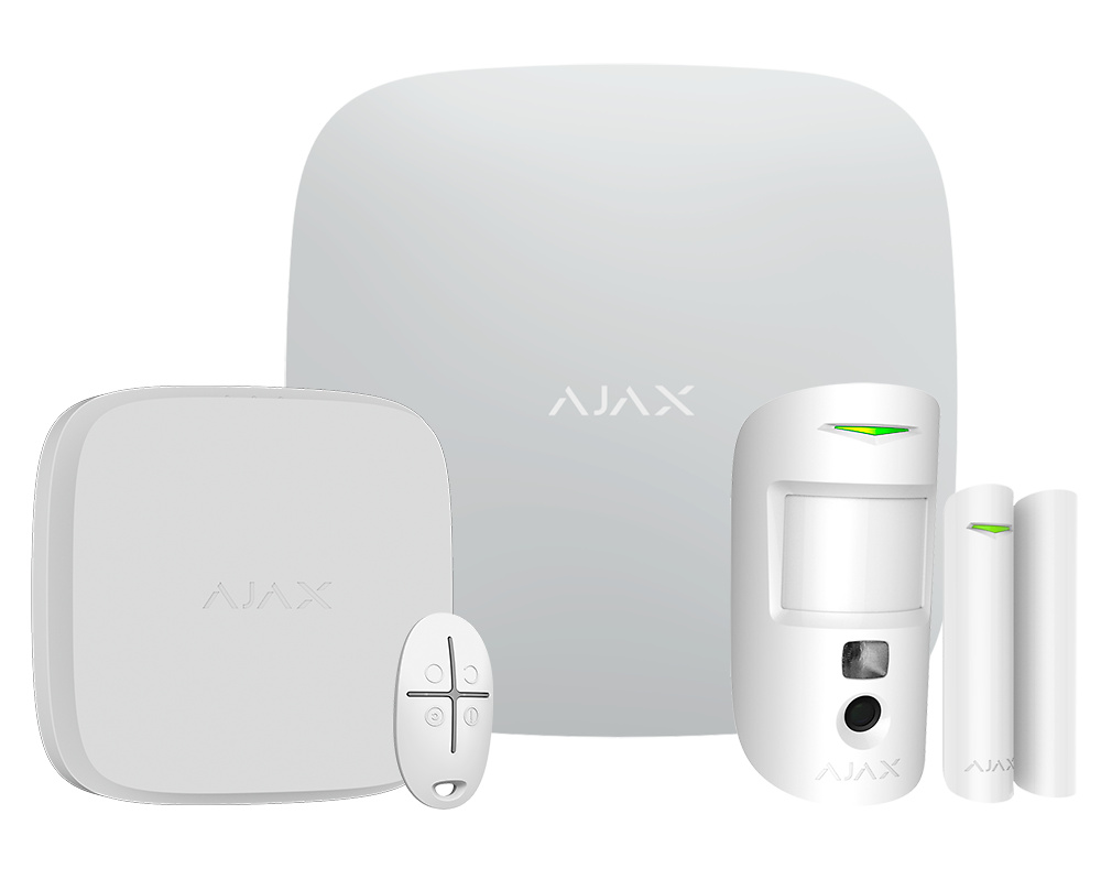 AJ-KITBASICO-W   |  AJAX  -  Kit de Alarma Profesional  |  Certificado Grado 2  |  Comunicación Ethernet / dual SIM GPRS