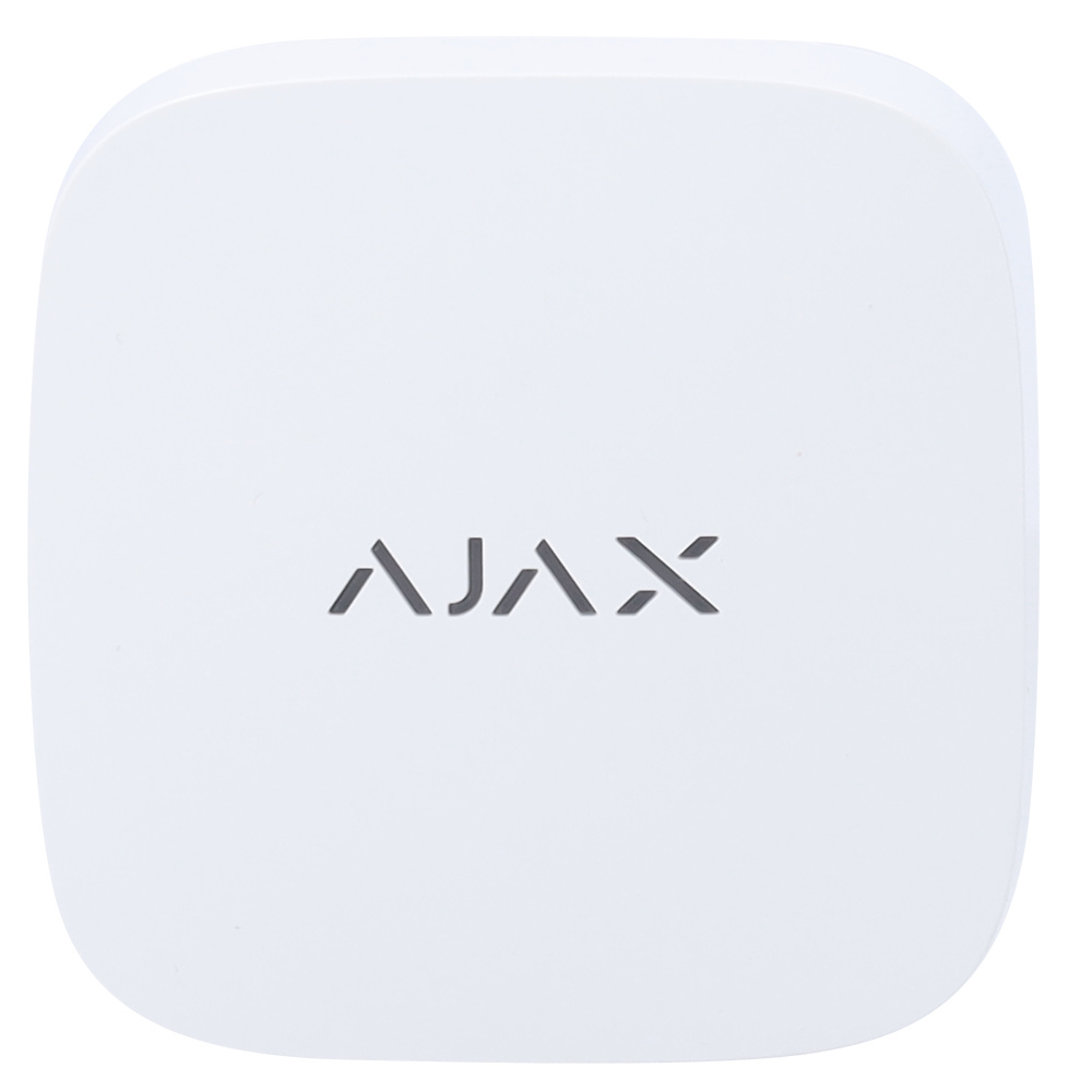 AJAX SENSOR Sensor Ajax LifeQuality para medición precisa de CO2, temperatura y humedad en interiores. Ideal para oficinas, hogares y espacios comerciales, con alcance de hasta 1700 m, alimentación por pilas y compatibilidad con hubs Ajax. Diseño elegante, seguro y con indicador LED integrado