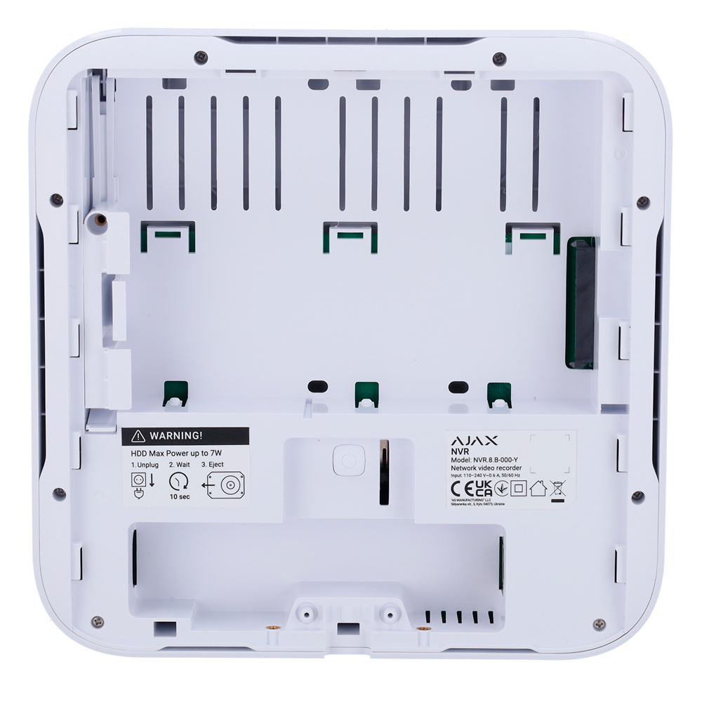 AJ-NVR116-W | AJAX - Grabador NVR para 16 Canales | Ancho de banda 100Mbps | Resolución Max. 4K - 8 Mpx 