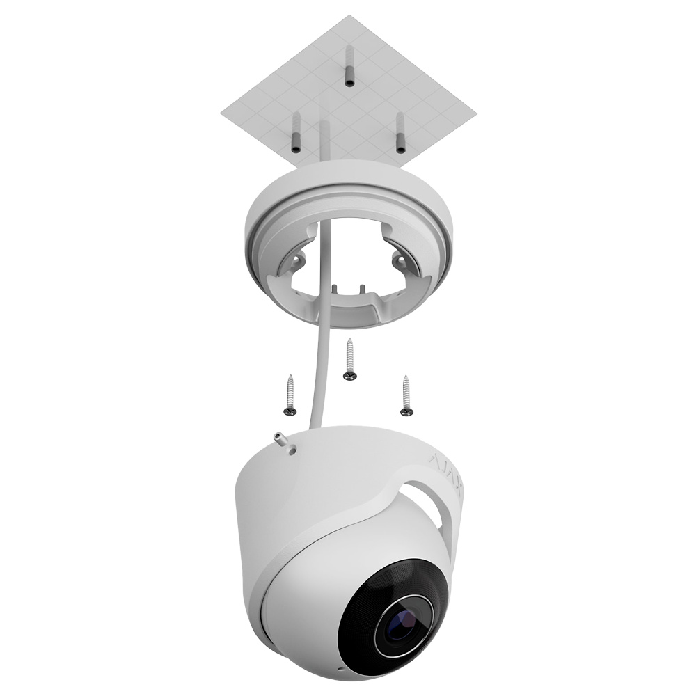 AJ-TURRETCAM-5-0400-W | AJAX - Cámara domo IP | 5 Mpx | Lente fija 4 mm | Leds IR 35 metros | Micrófono integrado 