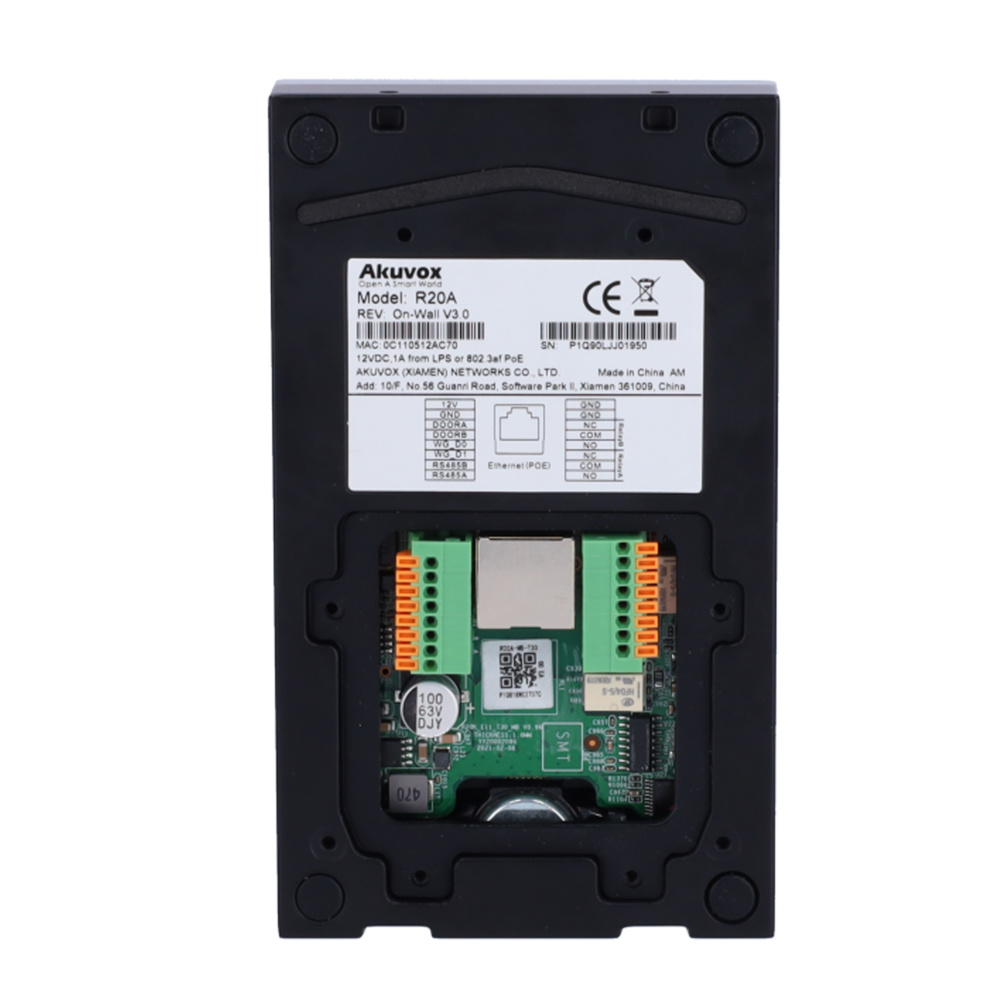 AK-R20A | AKUVOX - Estación de Videoportero IP Antivandálico | Cámara 2 Mpx | Conexión TCP/IP y WiFi - PoE IEEE802.3af | Apto para exterior 