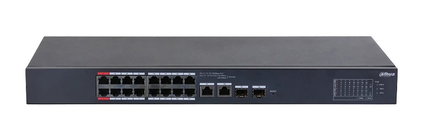 DH-CS4218-16ET-135-V2-DAHUA Switch Dahua DH-CS4218-16ET-135-V2 con 18 puertos PoE gestionables y administración cloud DoLynk Care