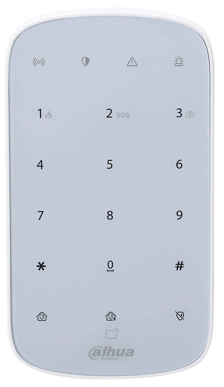 DHI-ARK30T-W2-868 | DAHUA El teclado vía radio DAHUA modelo DHI-ARK30T-W2(868) es una solución completa para control de acceso en sistemas de seguridad y vigilancia. Con 15 teclas, incluidas tres de función, permite armado y desarmado mediante contraseña o tarjeta IC. Incluye indicadores visuales de estado (comunicación, armado/desarmado, fallo y alarma) y un zumbador para alertas sonoras. Su alcance de comunicación es de hasta 1,6 km en campo abierto, y utiliza encriptado AES128 y salto de frecuencia para máxima seguridad. Con capacidad para 32 usuarios y detección de señal, ofrece una gestión segura y confiable. Su diseño incorpora tamper antisabotaje, alarma de batería baja y un sensor de temperatura (-15°C a +65°C), ideal para instalaciones exigentes. Alimentado por 4 pilas AA (hasta 3 años de vida útil), es fácil de montar en pared y su carcasa de policarbonato y ABS asegura durabilidad.