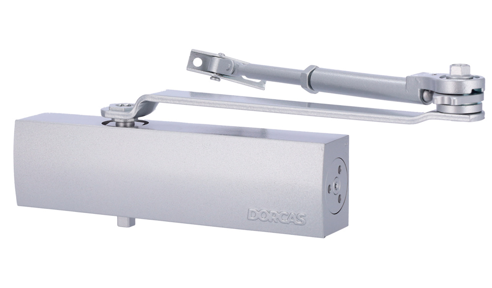 DR-D-22194 | DORCAS Compra el cierrapuertas DORCAS DR-D-22194 en nuestra tienda online. Este modelo ofrece una solución robusta y confiable para el control de puertas, con fuerza ajustable EN 2-4, ideal para uso en puertas de hasta 80 kg. Cuenta con mecanismo hidráulico para un cierre suave y controlado, además de función de retención abierta opcional. Fácil instalación y compatible con diferentes configuraciones de puertas. Perfecto para aplicaciones residenciales y comerciales Disponible en tu tienda online de Videovigilancia y Seguridad electrónica www.ipcenter.es