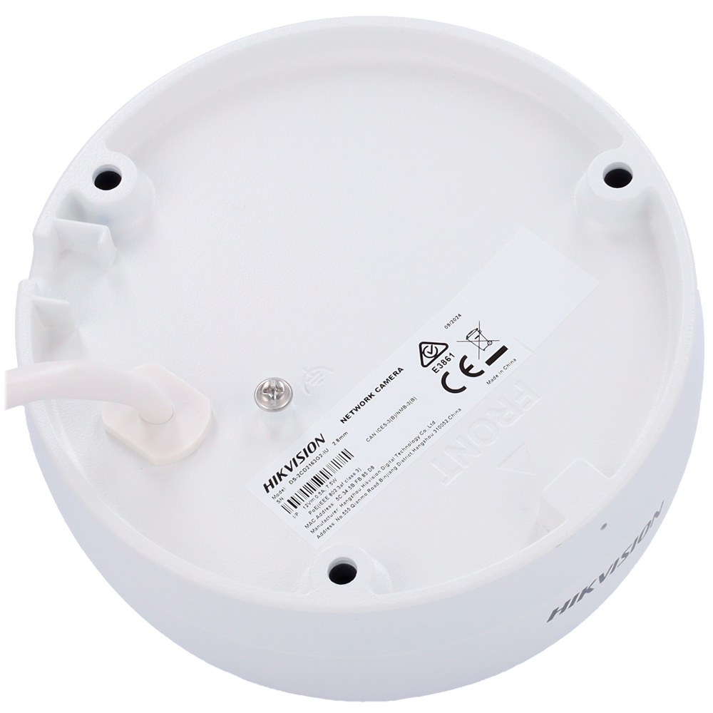 DS-2CD2163G2-IU(2.8mm) | HIKVISION - Cámara Domo IP | Gama PRO | 6 Mpx | Lente fija 2,8mm | Micrófono integrado | Leds Infrarojos 30 metros | Detección de movimiento 2.0 