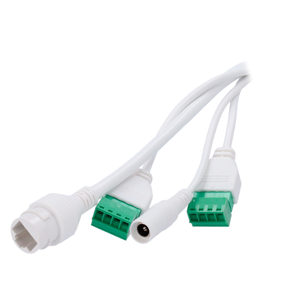 hikvision-ds-2cd2623g2-instalacion-conexion Conexion de la cámara DS-2CD2623G2-LIZS2U muestra los puertos de conexion