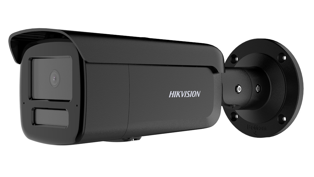 DS-2CD2T43G2-4LI2U(2.8mm)(BLACK)  |  HIKVISION  -  Cámara  IP Bullet  AcuSense  |  4 Mpx  |  Lente fija 2,8 mm  |  Luz híbrida 80 metros | Detección de movimiento 2.0
