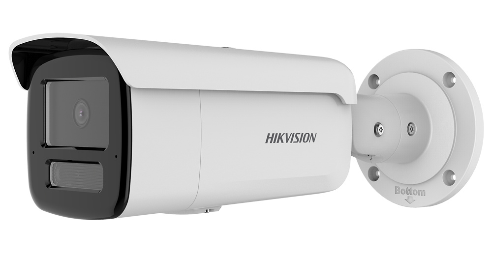 DS-2CD2T43G2-4LI2U(4mm)  |  HIKVISION  -  Cámara IP AcuSense   |  4 Mpx  |  Lente Fija 4 mm| Luz híbrida alcance 80 metros  |  Micrófono dual