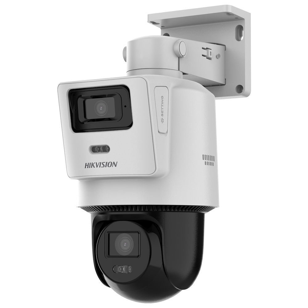 DS-2SE2C400MWG-E/14(2.8/8mm)  |  HIKVISION  -  Cámara tandem IP |  4 Mpx  |  Doble Lente (panorámica 4Mpx + PT 4Mpx)  |  Lente PT 8 mm | Lente pan. 2.8 mm