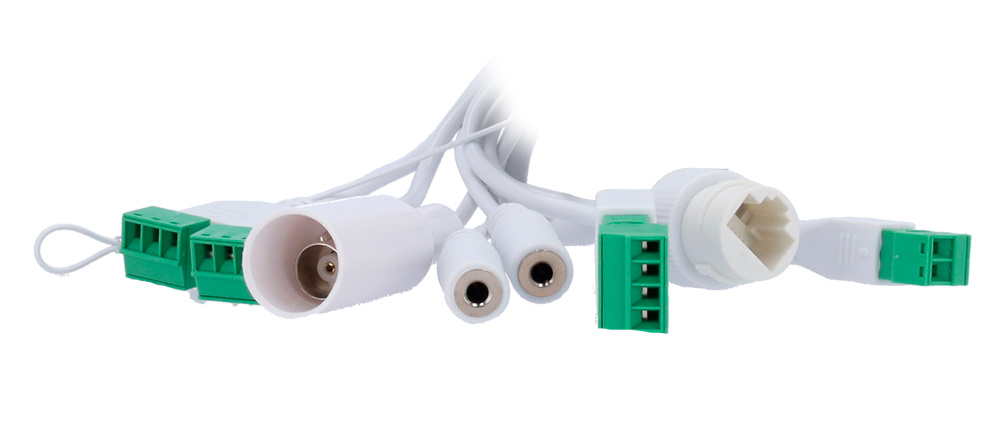 DS-2TD2628T-3/QA-HIKVISION-CONEXIONES Vista conexiones del modelo DS-2TD2628T-3/QA diseñada para facilitar la instalación en exteriores con máxima resistencia IP67 e IK10