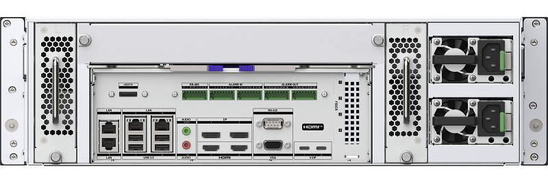 DS-96128NI-H16R | HIKVISION - Grabador NVR de 128 canales | Resolución máxima 32Mpx@2ch | Alarmas | Audio | 1024 Mbps 