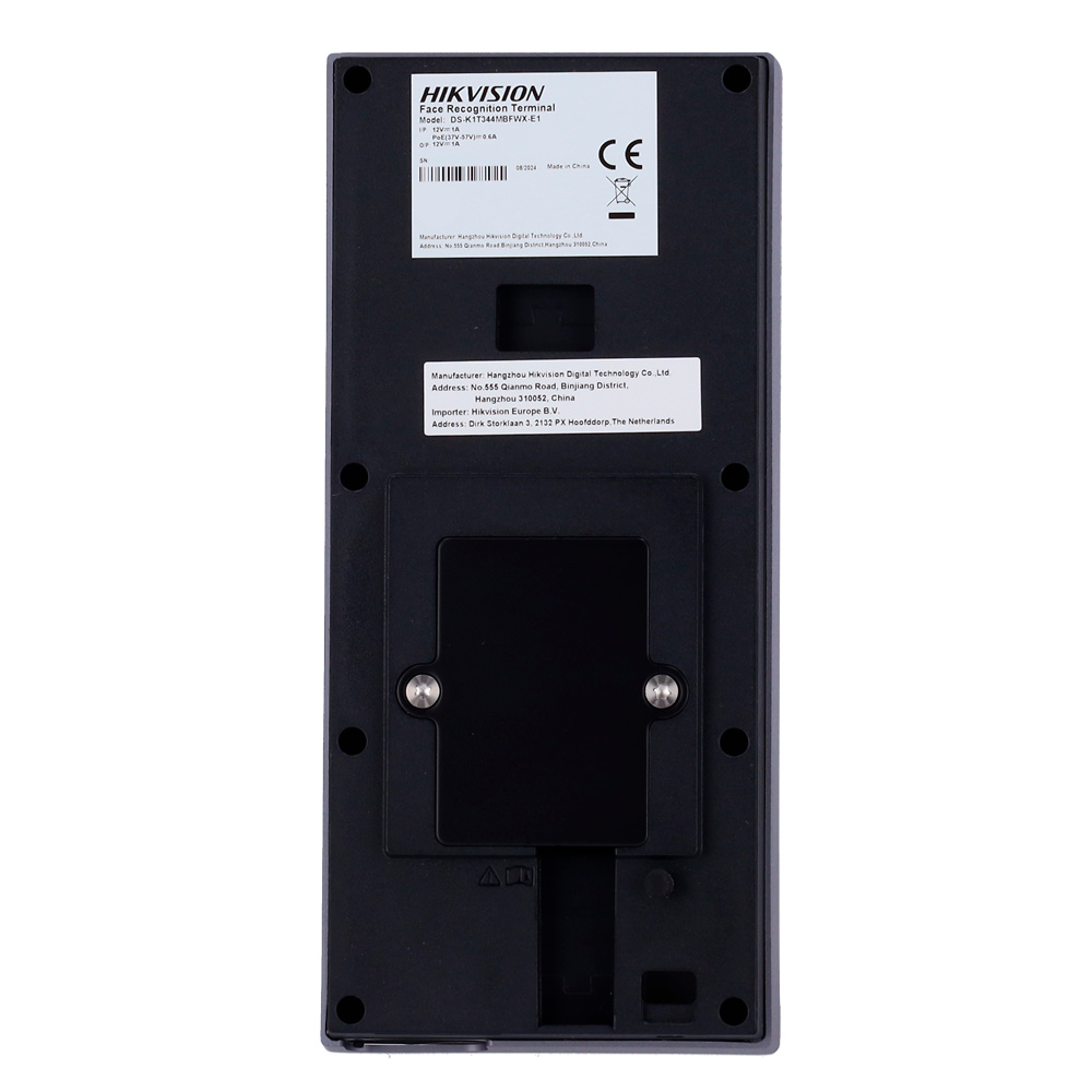 DS-K1T344MBFWX-E1 | HIKVISION - Terminal de Control de acceso y presencia autónomo | PoE | Identificación por Facial, huella, tarjeta MF, QR y PIN | IP65 