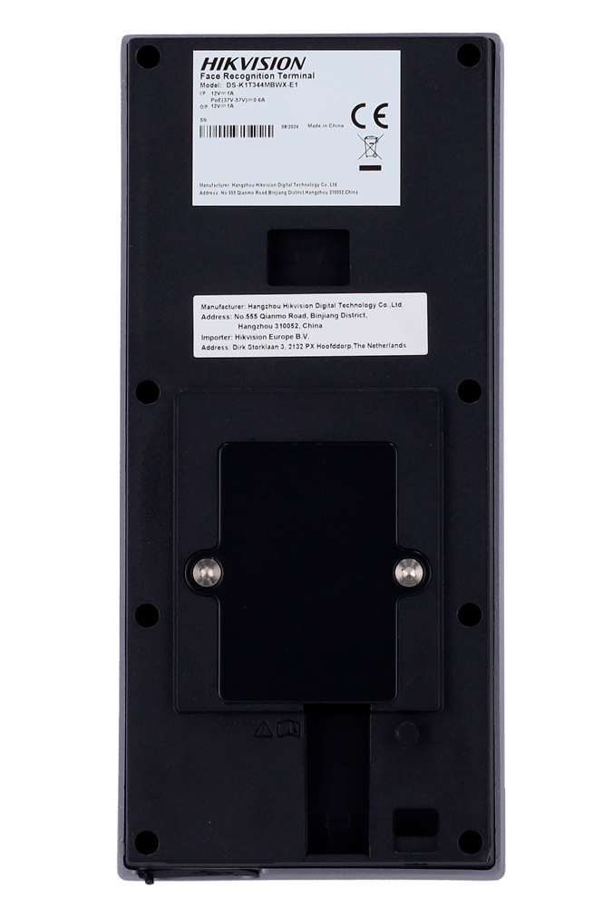 DS-K1T344MBWX-E1 | HIKVISION - Terminal de Control de acceso y presencia autónomo | PoE | Identificación por Facial, tarjeta MF, QR y PIN | IP65 