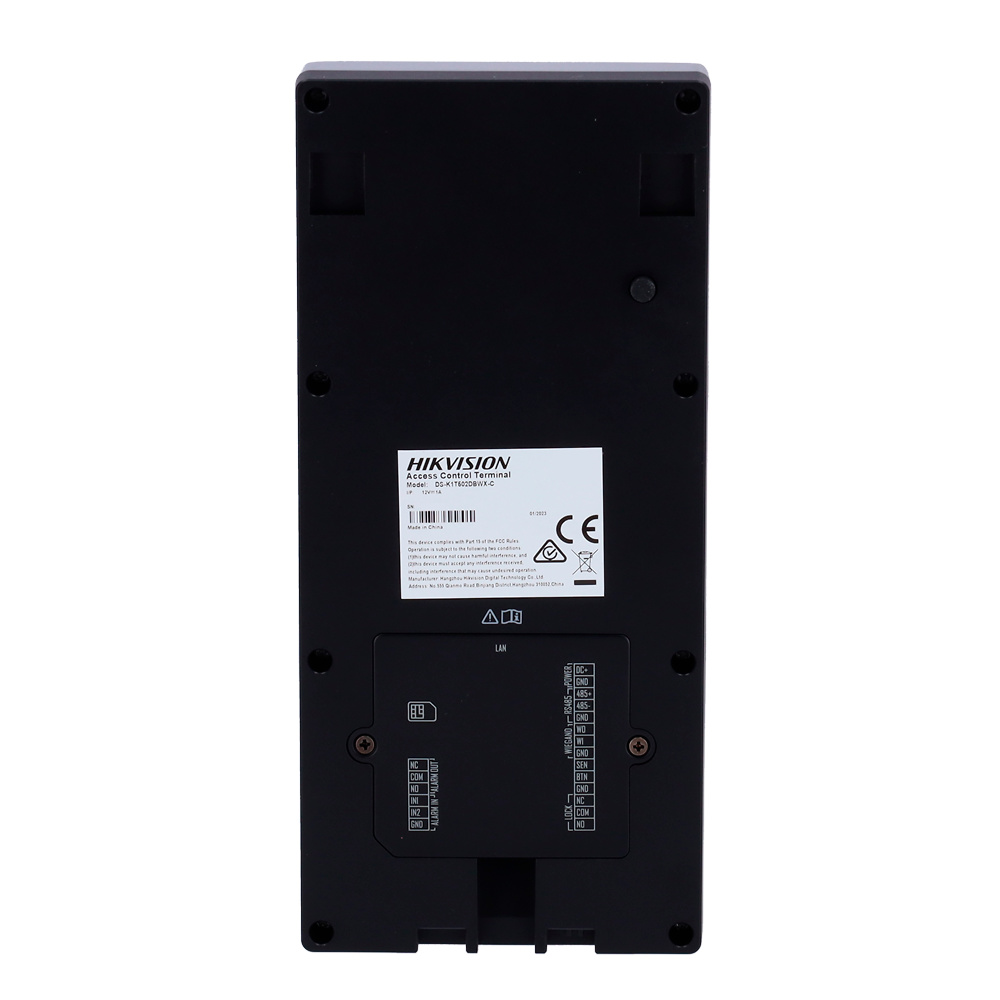 DS-K1T502DBWX-CQR | HIKVISION - Terminal autónomo de Control de Accesos con cámara IP65 IK09 | Identificación por Tarjeta MF DESFire, QR dinámico y PIN | Comunicación TCP/IP, WiFi, RS485 y Wiegand 