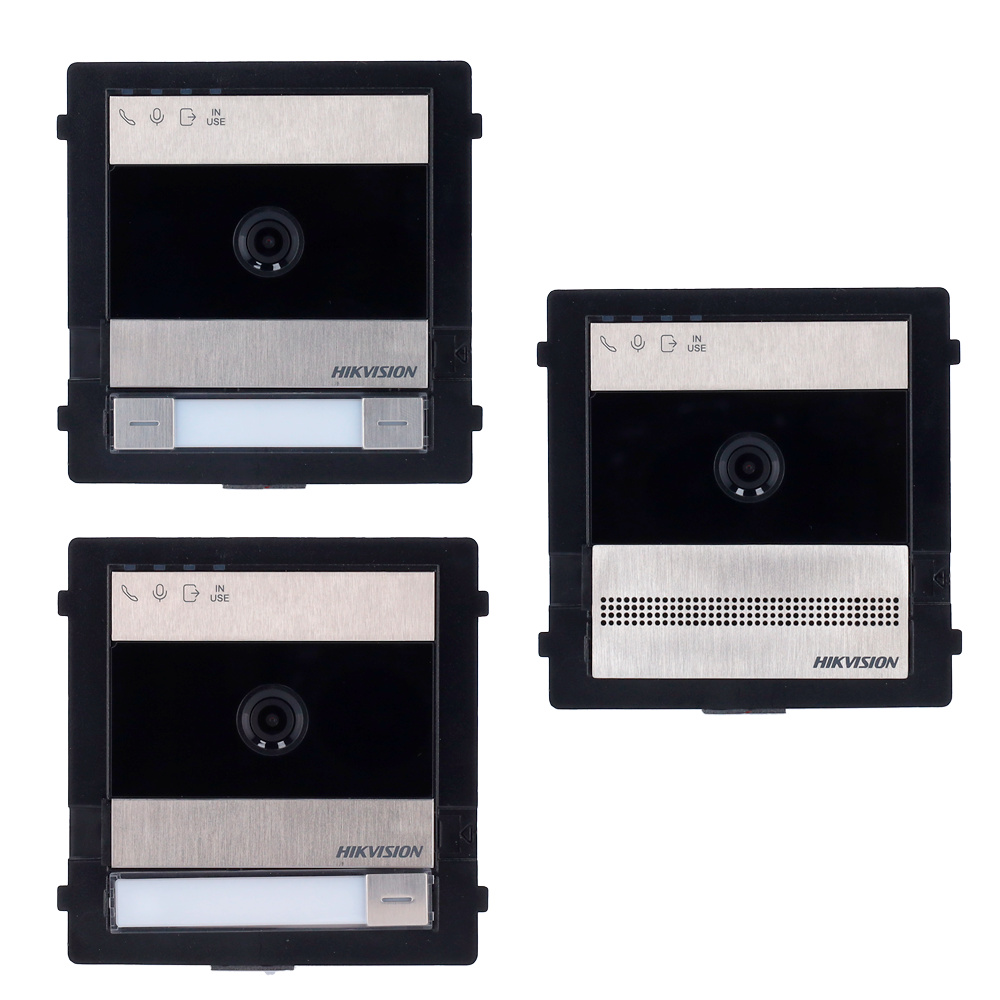 DS-KD7003EY-IME2 | HIKVISION - Videoportero 2 hilos HD de acero inoxidable | Montaje modular| Apto para exterior IP65 | IK08 