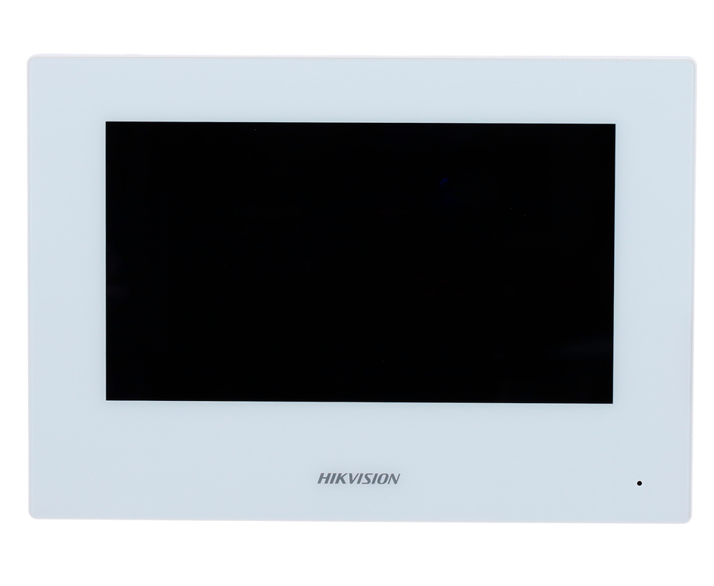 HIKVISION - Monitor video portero Pantalla táctil DS-KH6320Y-WTE2 con 8 entradas de alarma, 2 salidas de relé, audio bidireccional y conexión a videoportero de 2 hilos. ¡Control total desde tu móvil!