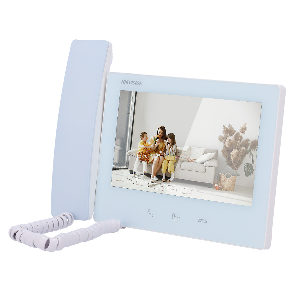DS-KH7300EY-THE2/White  |  HIKVISION  -  Monitor para videoportero  |  Pantalla de 7" a 2 hilos HD  |  Micrófono y altavoz integrados