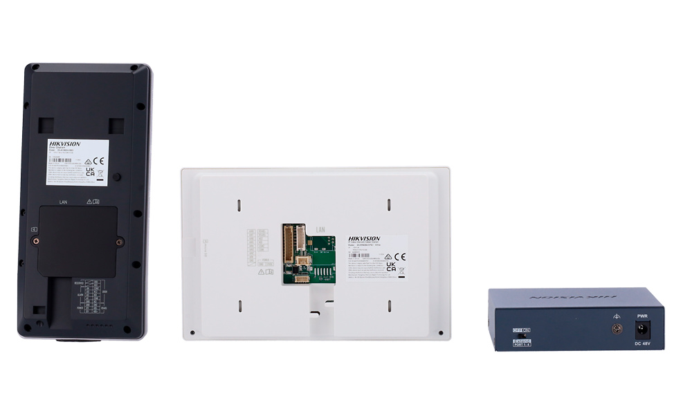 DS-KIS902-S | HIKVISION - Kit de Video portero (Monitor + Placa exterior) | Tecnología IP & Wifi | Facial, tarjeta MF, PIN y QR | Montaje en Superficie 