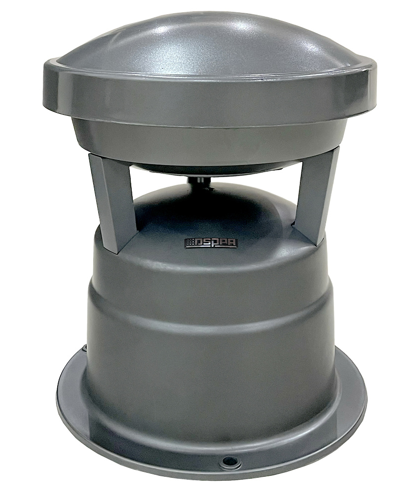 DSPPA-DSP368-altavoz-megafonia-jardin Altavoz para exteriores DSPPA DSP368 con cobertura de sonido en 360°. Funciona a 20W en línea 100V y ofrece resistencia al agua. Ideal para jardines, terrazas y espacios recreativos al aire libre