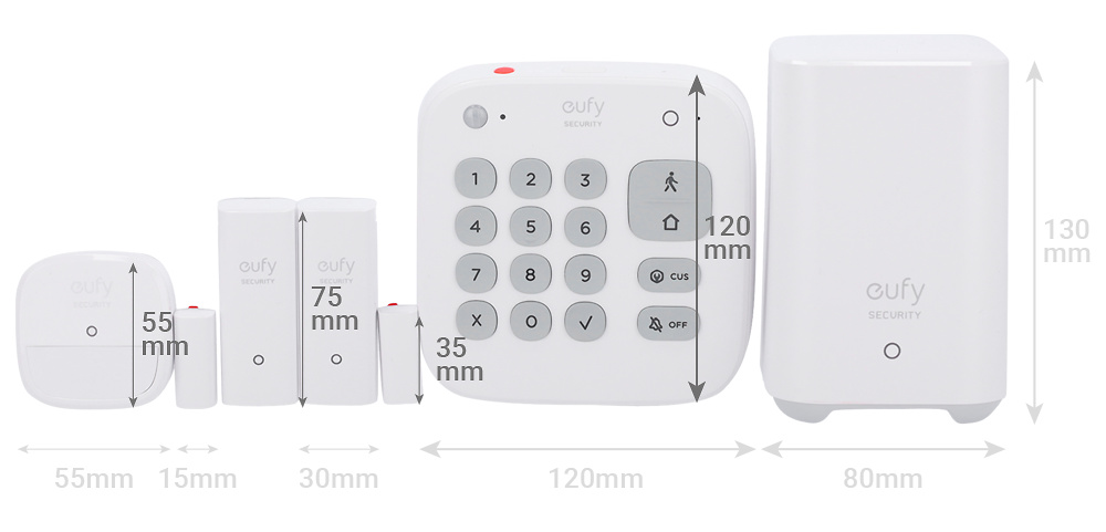 EUFY-ALARM-KIT5 | EUFY - Kit de alarma Eufy by Anker | HomeBase WiFi/LAN/RF | App Eufy Security 