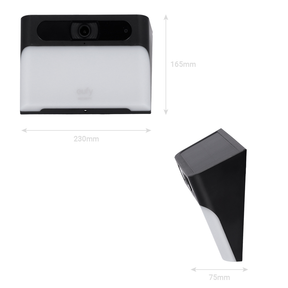 EUFY-SOLARWALL-LIGHTCAM-S120 | EUFY - Cámara Wifi con Panel Solar a batería| 2K | Ángulo de visión 120° | Detección de presencia PIR | Panel Solar integrado 