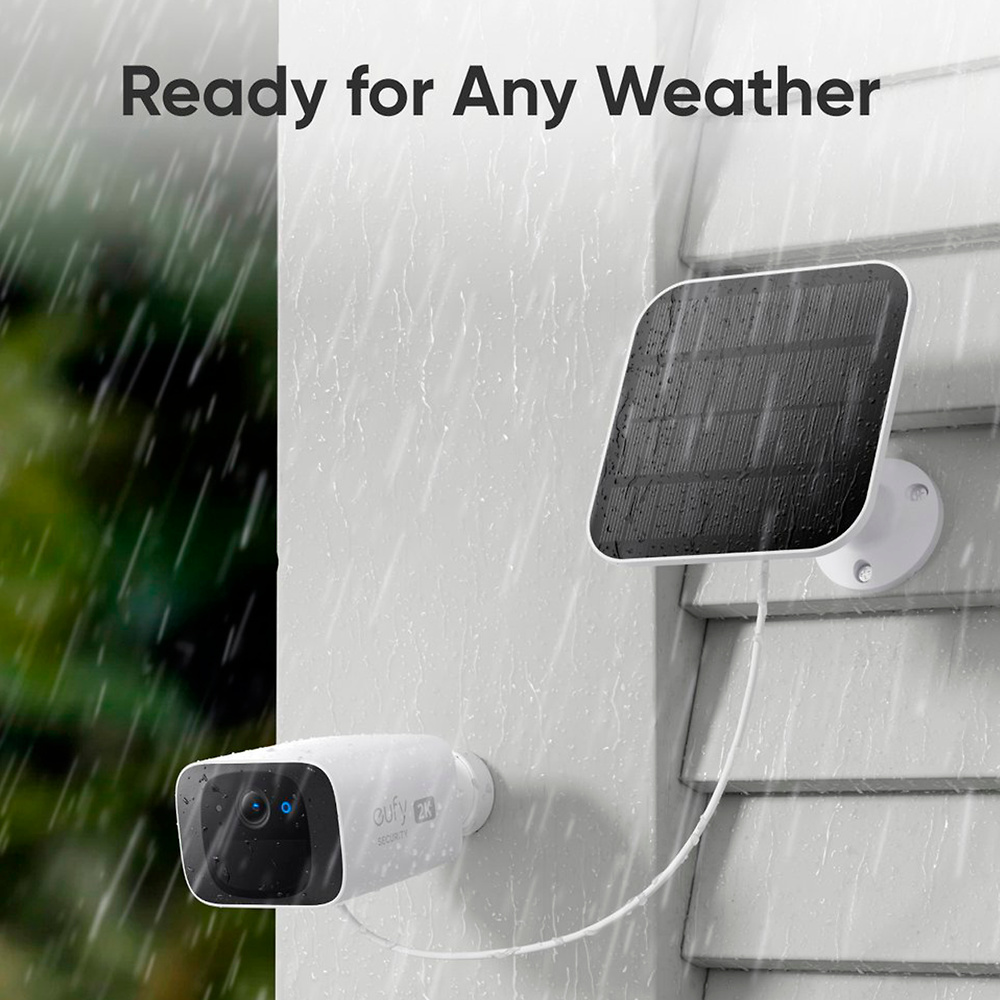 EUFY-SOLOCAM-C210-SOLAR | EUFY - Cámara Wifi de Vigilancia con Panel Solar | 2K (1080p Full HD) | Ángulo de Visión 100º | Audio bidireccional (micrófono y altavoz integrados) 