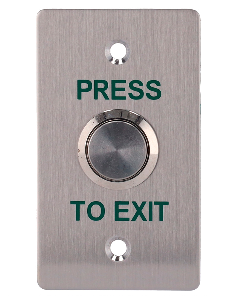 EXITBUTTON303-SLIM-boton-salida-accesos Pulsador de salida EXITBUTTON303-SLIM de diseño estrecho, fabricado en acero inoxidable para una instalación elegante y resistente en espacios reducidos, ideal para marcos de puerta