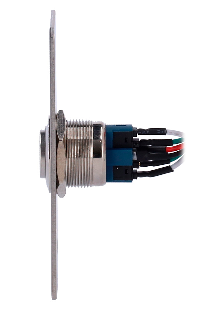 EXITBUTTON303-SLIM-LED | Pulsador con llave para liberación de Puertas | NC/NO/COM | Empotrado o superficie | Led indicador 