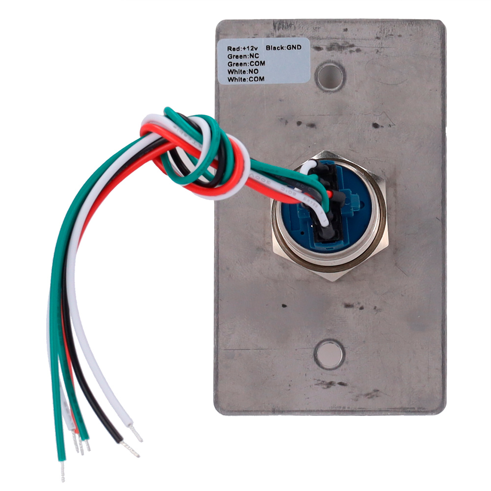 EXITBUTTON303-SLIM-LED | Pulsador con llave para liberación de Puertas | NC/NO/COM | Empotrado o superficie | Led indicador 