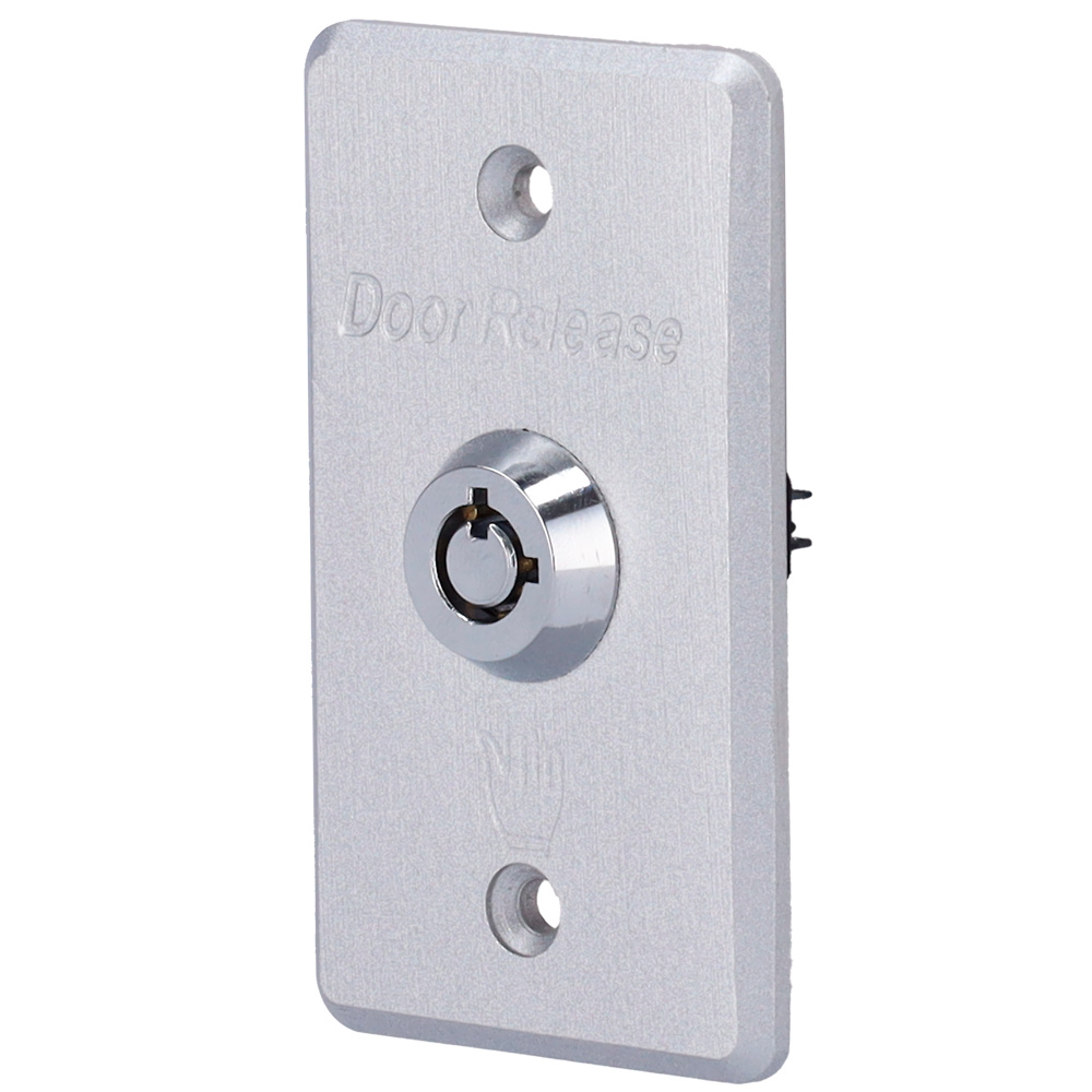 EXITBUTTON307-SLIM | Pulsador con llave para liberación de Puertas | NO/NC/COM | Empotrado o superficie 
