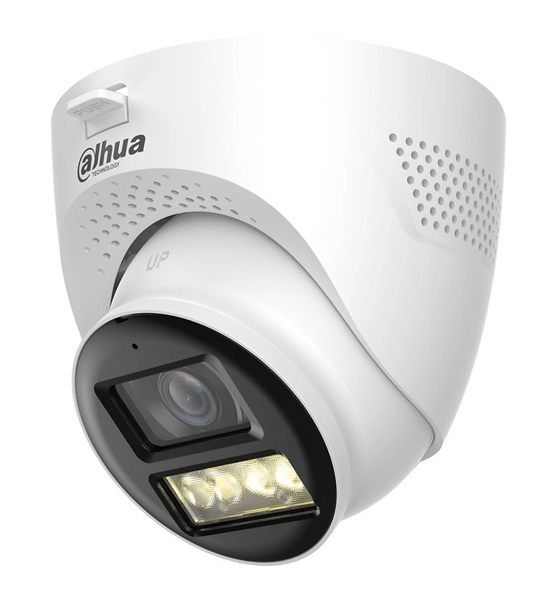 HAC-HDW1200TQP-IL-T-0280B-DIP | DAHUA - Cámara domo 4 en 1 WizColor | 2 Mpx | Óptica fija 2,8 mm | Smart Dual Light 40 metros | Micrófono integrado 