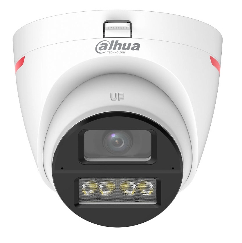 HAC-HDW1249XP-IL-A-PRO-0280B-DIP-DAHUA-wizcolor Cámara domo Dahua HAC-HDW1249X-IL-A-PRO con lente fija de 2.8 mm y luz blanca para vigilancia en color 24/7, exterior e interior