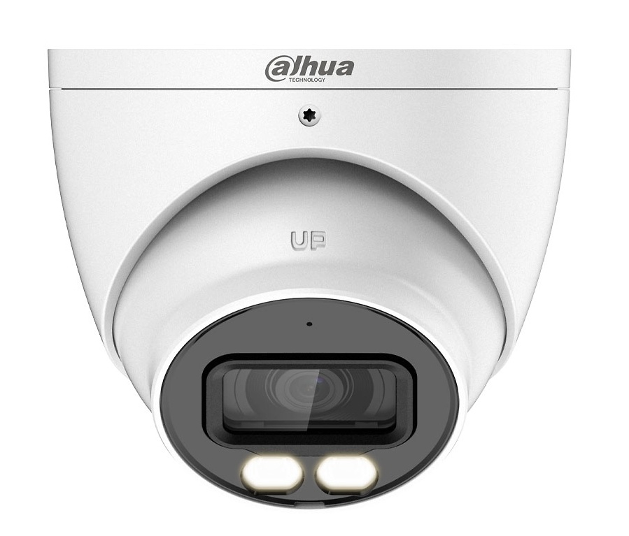 HAC-HDW1509TP-IL-A-0280B-S2 Cámara domo HAC-HDW1509TP-IL-A-0280B-S2, 5 Mpx, visión nocturna color 40 m, detección avanzada, PoE, protección IP67, H.265+, salida 4 en 1 y audio integrado