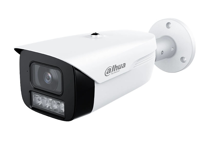 Cámara Bullet DAHUA 4N1 Cámara Dahua HAC-HFW1239MHP-A-LED-0360B-S3 con 2 Mpx, visión Full-Color 24/7, Smart Light+ 50 m, WDR 130 dB y Super Adapt. Incorpora micrófono, zoom digital 4X y protección IP67