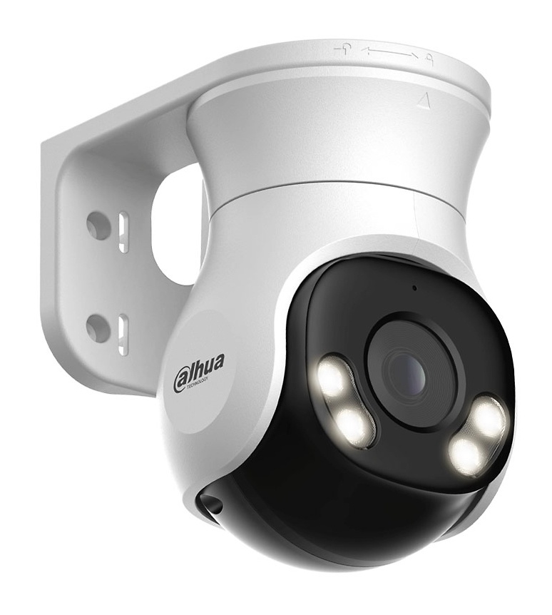 Cámara PT HDCVI de DAHUA HAC-PT1500AP-IL-A-0280B-S2 La HAC-PT1500AP-IL-A-0280B-S2 es una cámara PT de 5 Mpx con visión nocturna en color 40 m, movimiento motorizado 355°/90°, lente 2.8 mm (112°), salida 4 en 1, WDR digital, micrófono integrado e IP66