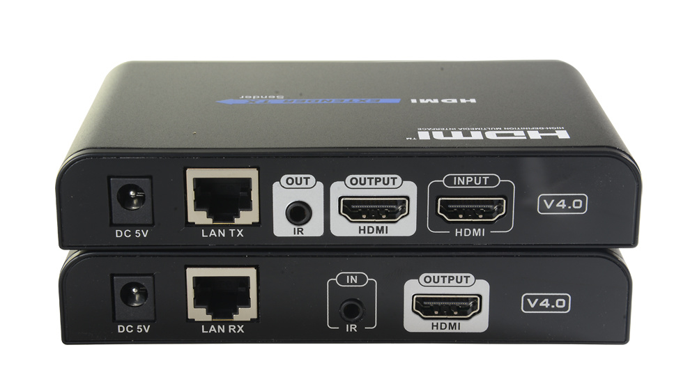 Extensor HDMI Kit de extensor HDMI para transmisión de video Full HD sin pérdida. Conexión punto a punto o multipunto con soporte IR para control remoto