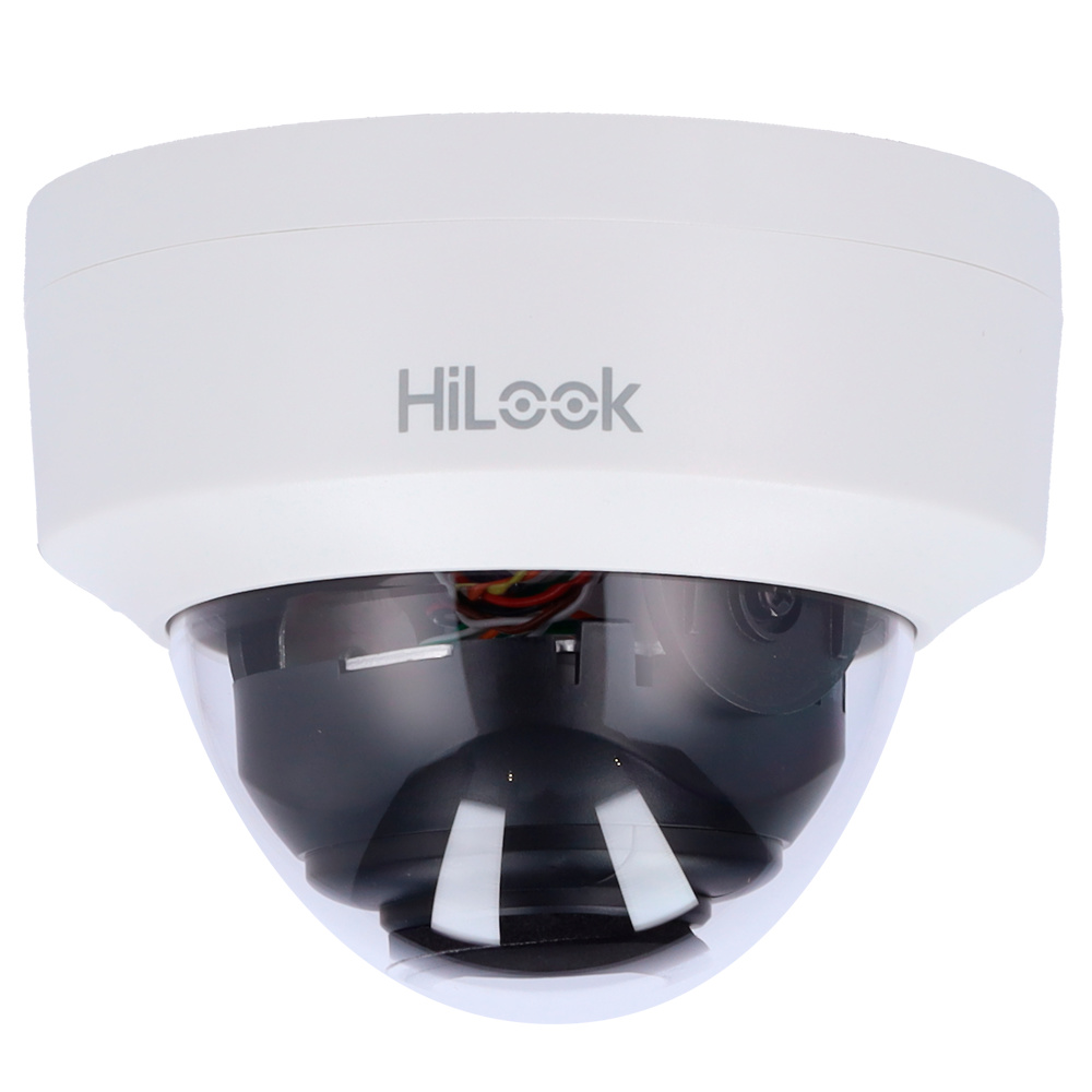 Cámara Hilook IP Cámara domo IP HiLook IPC-D121H-C con resolución Full HD de 2Mpx, lente de 2.8 mm, visión infrarroja de hasta 20 metros y compresión H.265+. Compatible con PoE, ideal para interiores, ofrece detección de movimiento, DWDR, 3D-DNR y acceso remoto. Seguridad profesional al mejor precio para entornos residenciales y comerciales