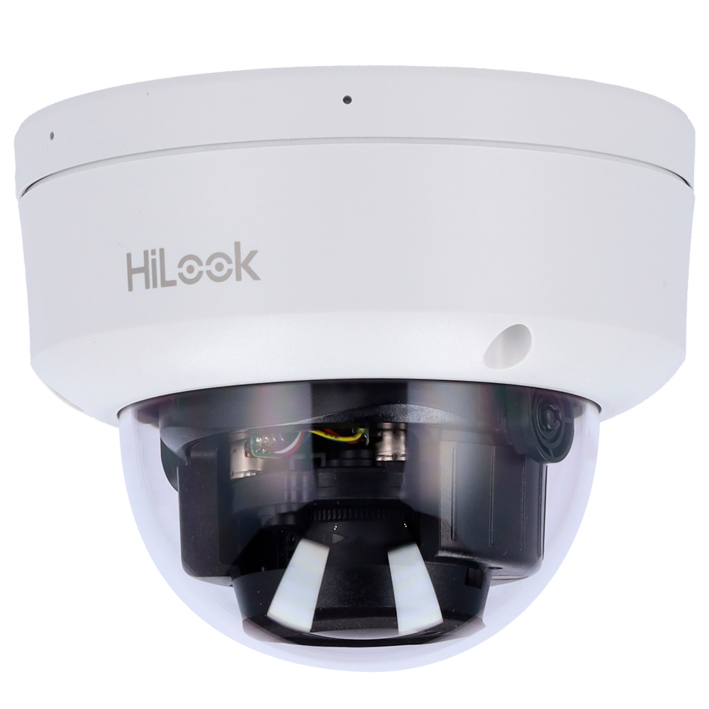 IPC-D640HA-LZU  |  HiLooK  -  Cámara de vigilancia IP  |  4 Mpx  |  Lente motorizada 2.8~12 mm  | Luz híbrida: IR y luz blanca 30 metros  |  Micrófono integrado