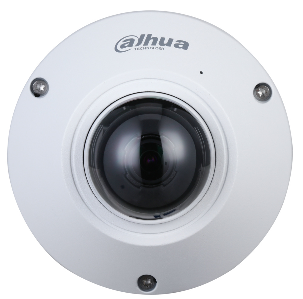 DAHUA FISHEYE La IPC-EB5541P-M-DAE-AS ofrece seguridad avanzada con 5 Mpx, audio bidireccional, ranura MicroSD de 256 GB, protección IP67 e IK10 y alimentación PoE