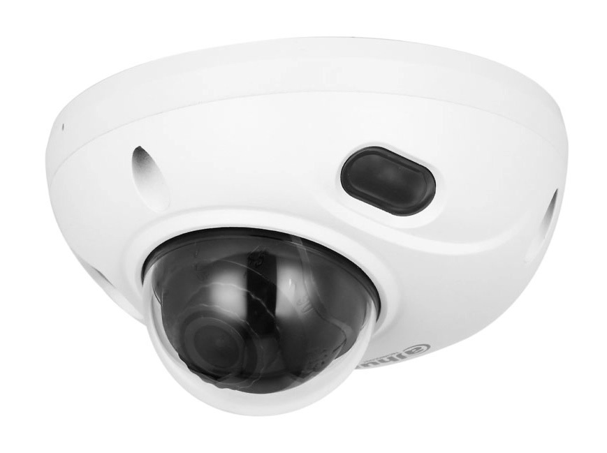ipc-hdbw3241fp-as-0280b-s2-lateral Perspectiva lateral de la cámara domo Dahua, evidenciando su perfil robusto y la base orientable 3AXIS que facilita la instalación en techos o paredes. Imagen pensada para resaltar su adaptabilidad y eficiencia en cualquier tipo de entorno de videovigilancia