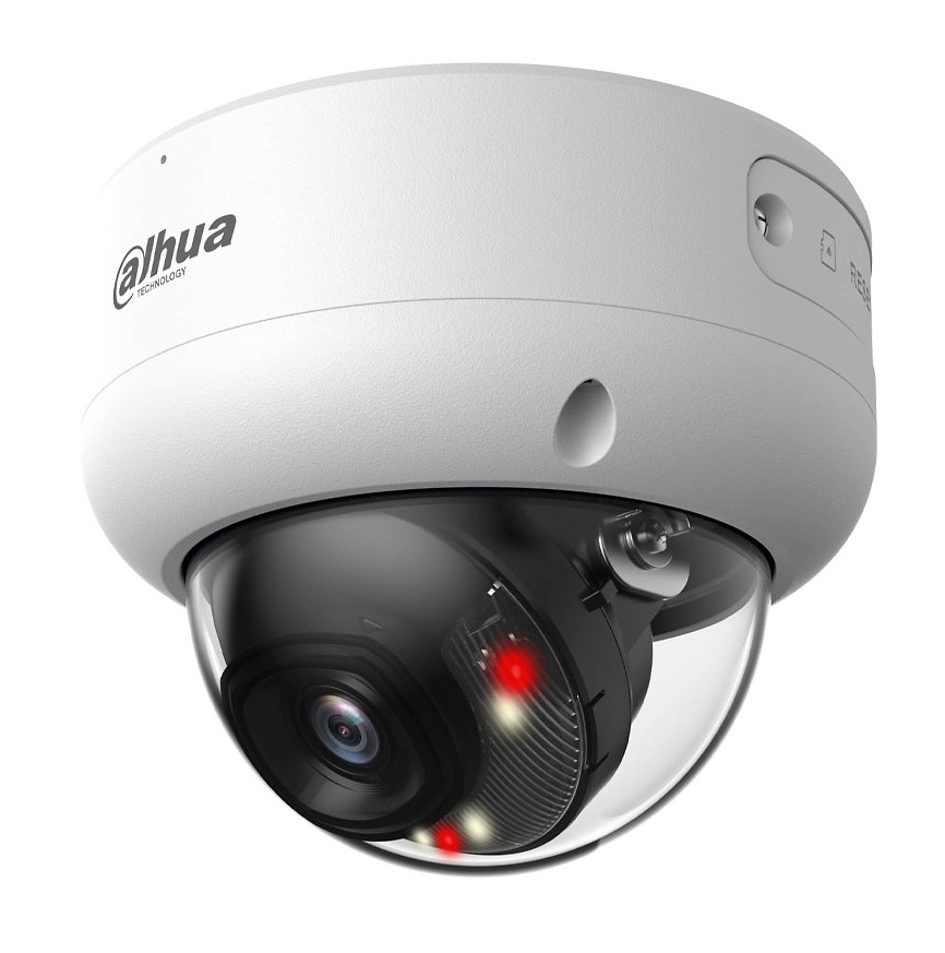 IPC-HDBW3249EP-S-IL-0280B  |  DAHUA  -   Cámara IP WizSense | 2 Mpx  |  Óptica fija de 2,8 mm  |  Smart Dual Light 40 metros  |  SMD 4.0  |  Micrófono integrado