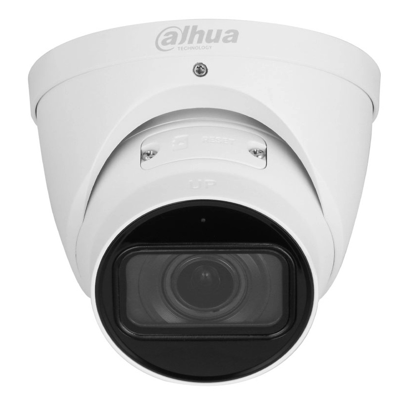 ipc-hdw2441tp-zs-27135-frontal Vista frontal del domo Dahua IPC-HDW2441TP-ZS-27135 con su óptica motorizada y diseño compacto en carcasa metálica. Ideal para exteriores con protección IP67